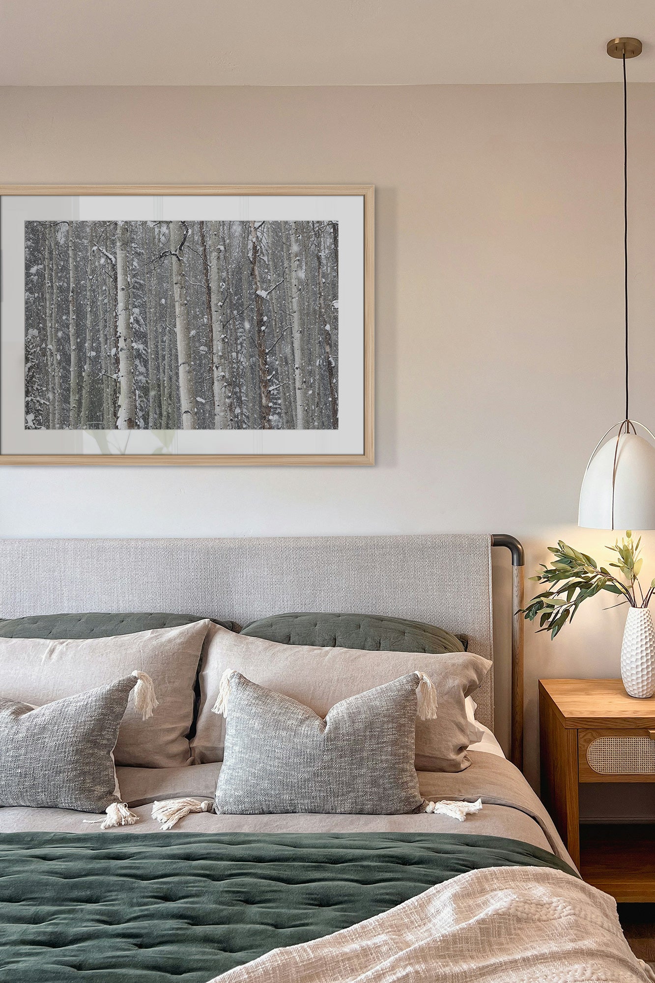 tree print wood frame lifestyle