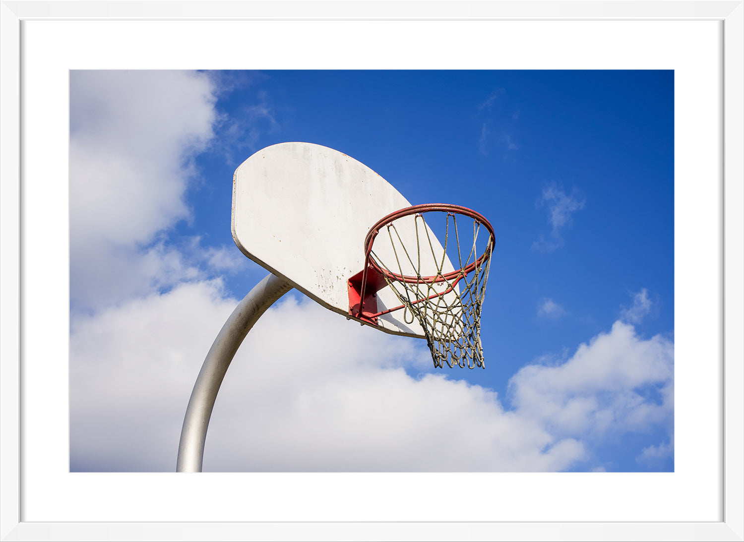 hoop print white frame
