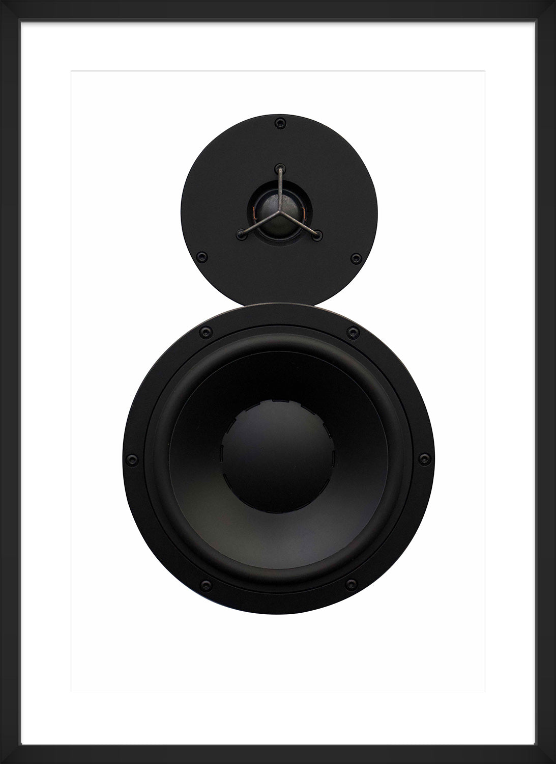 Stereo print black frame