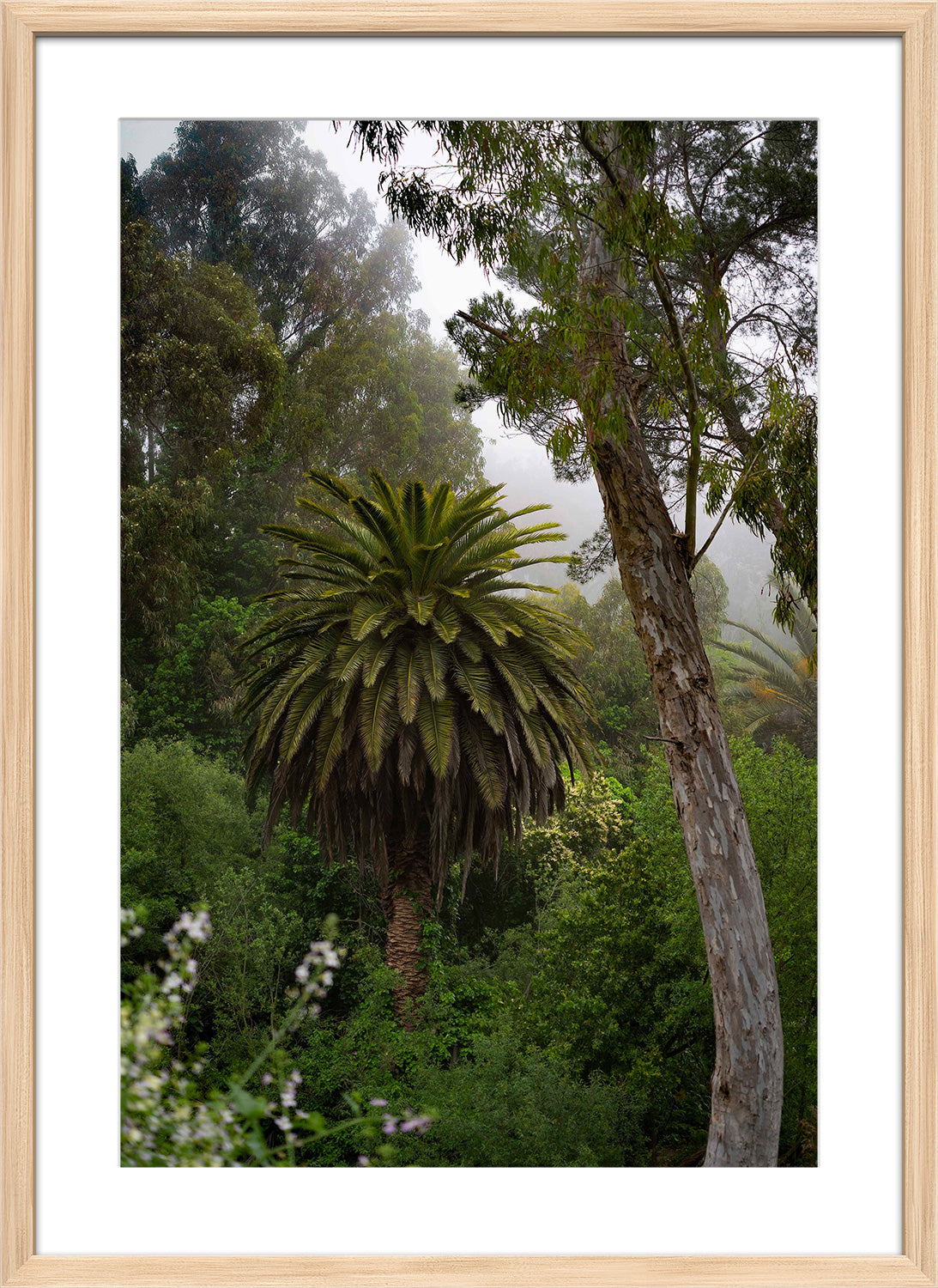jungle wood frame print