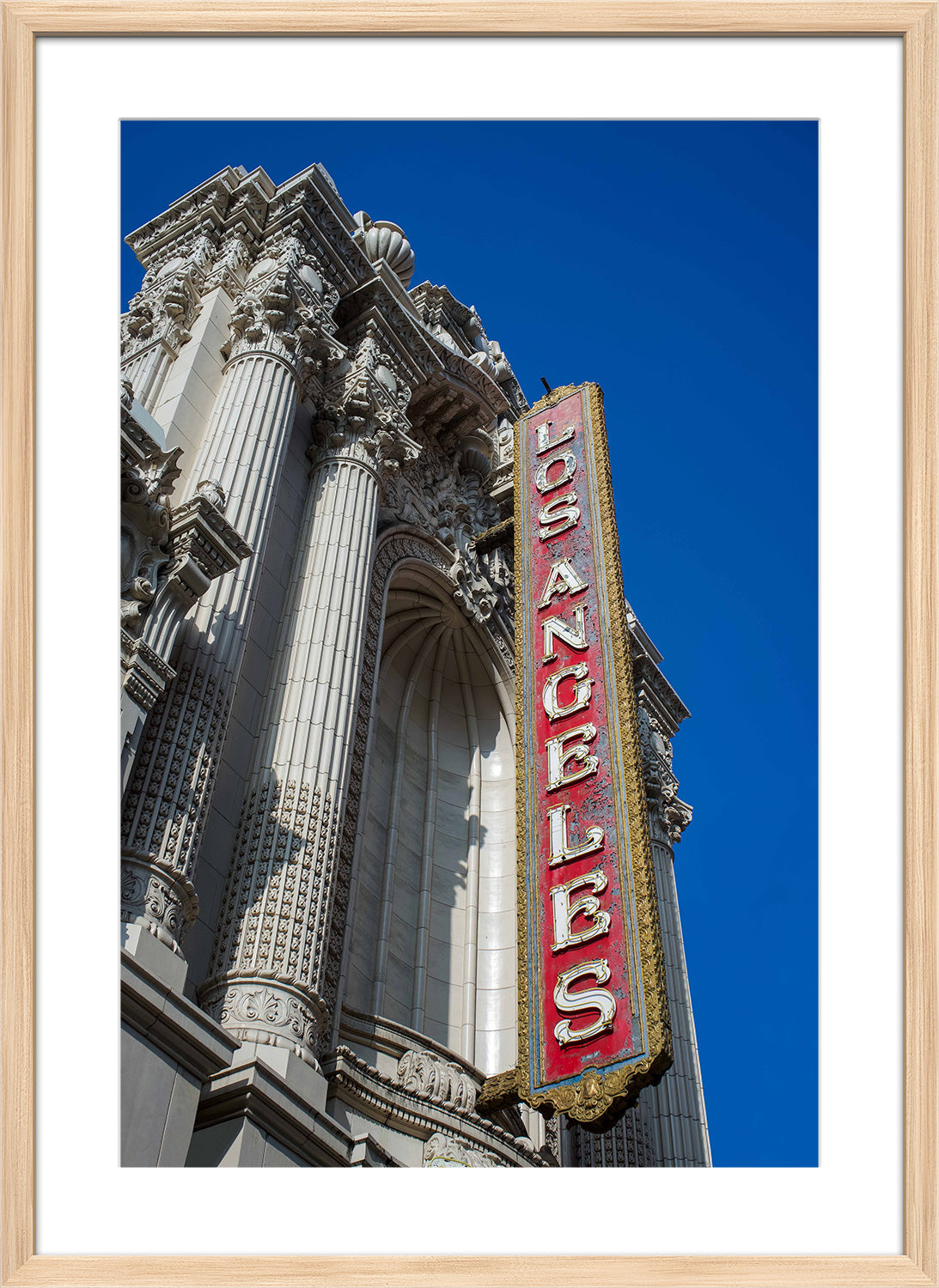 LA print wood frame