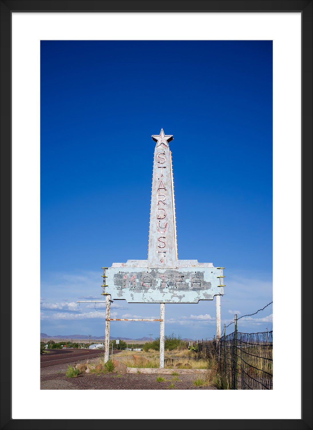 marfa stardust print black frame