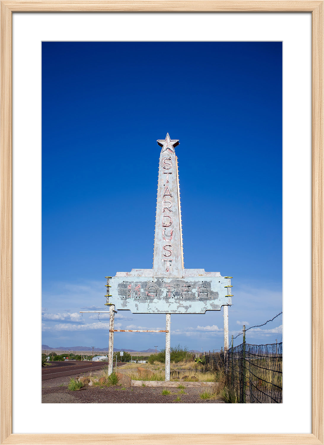 marfa stardust print natural frame