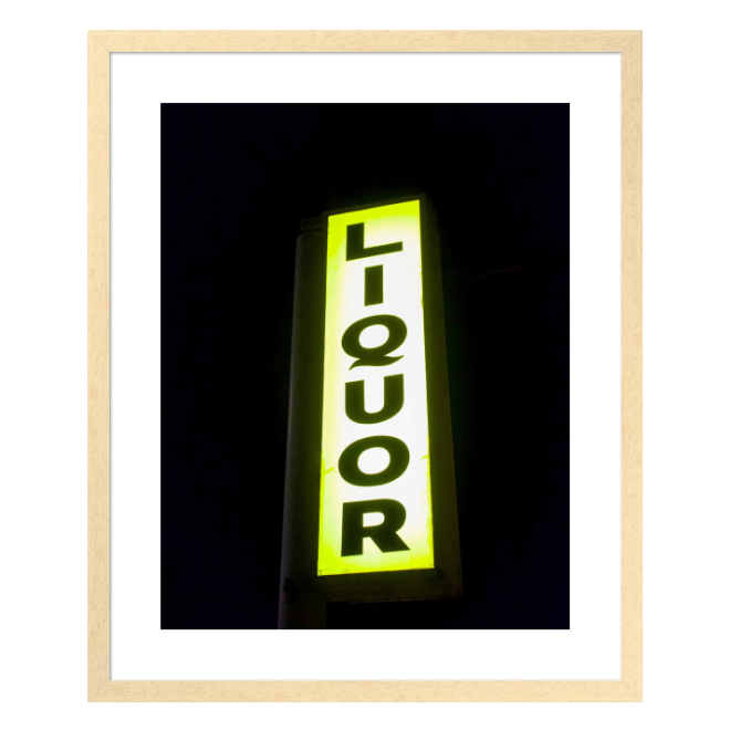 Liquor sign print