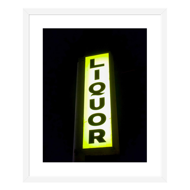 Liquor sign print