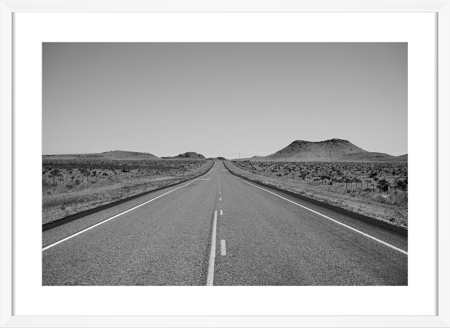 road trip white frame