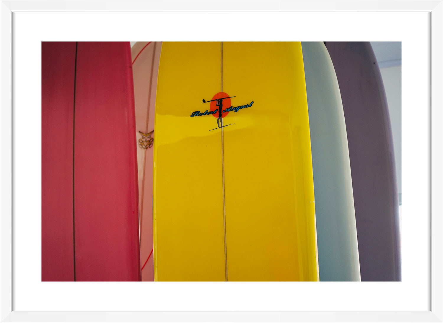 surfboard print white frame