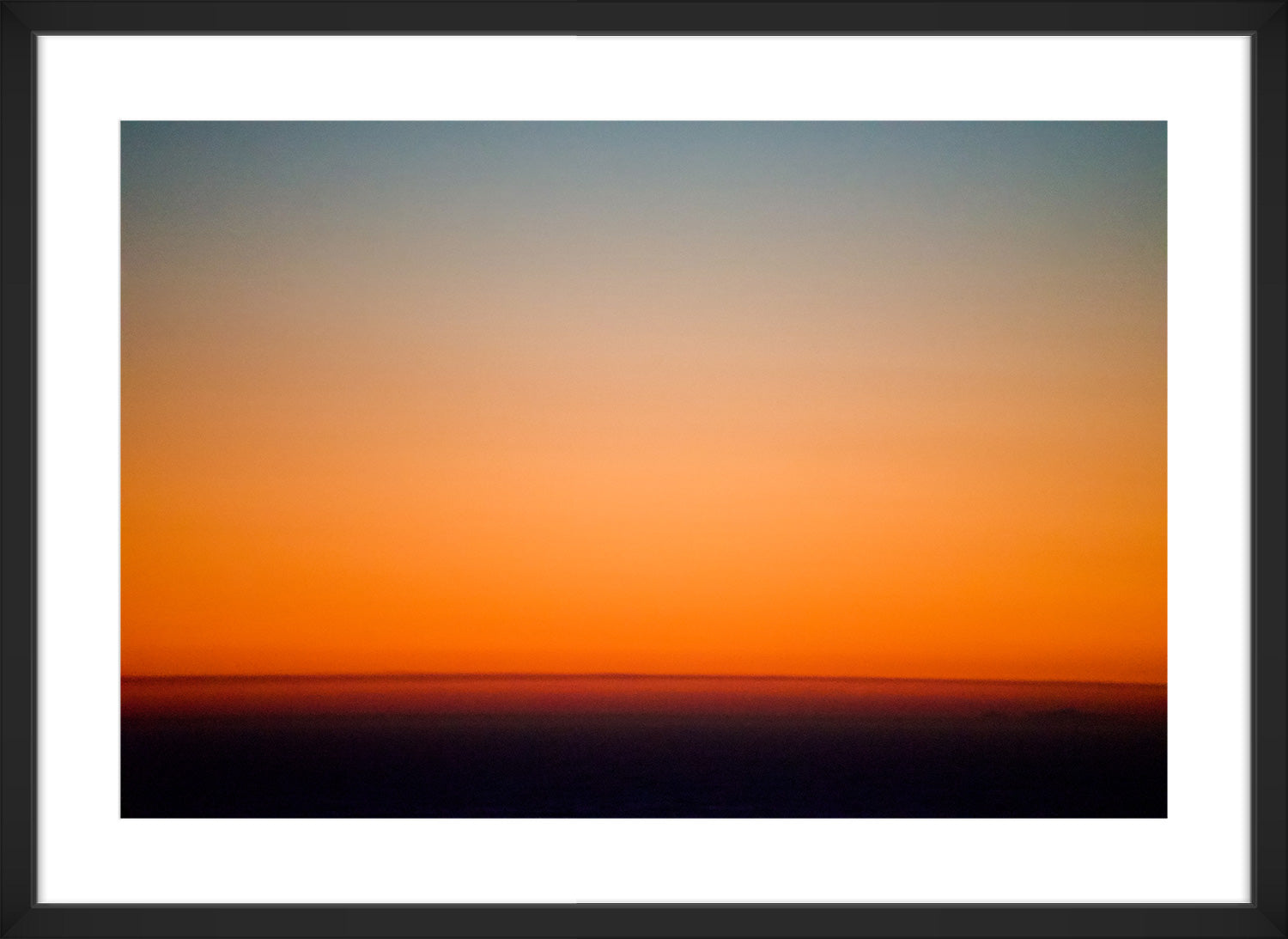 sunset print black frame