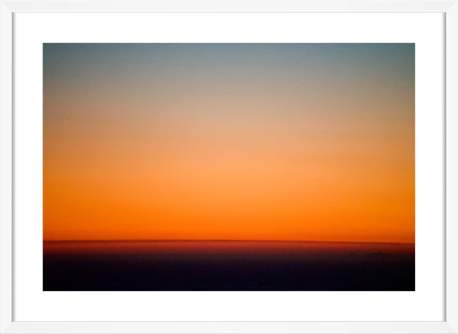 sunset print white frame