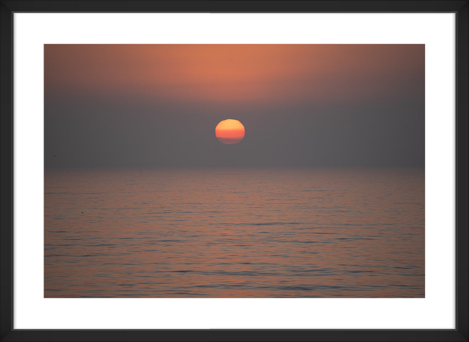 sunset print black frame