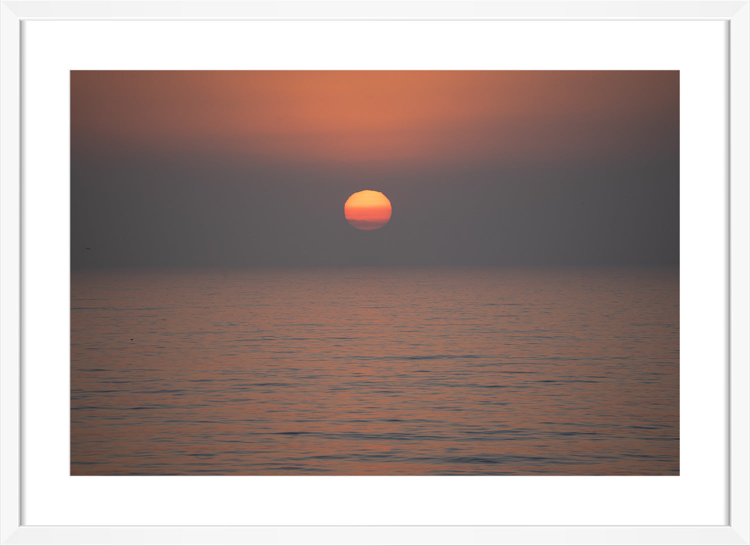 sunset print white frame
