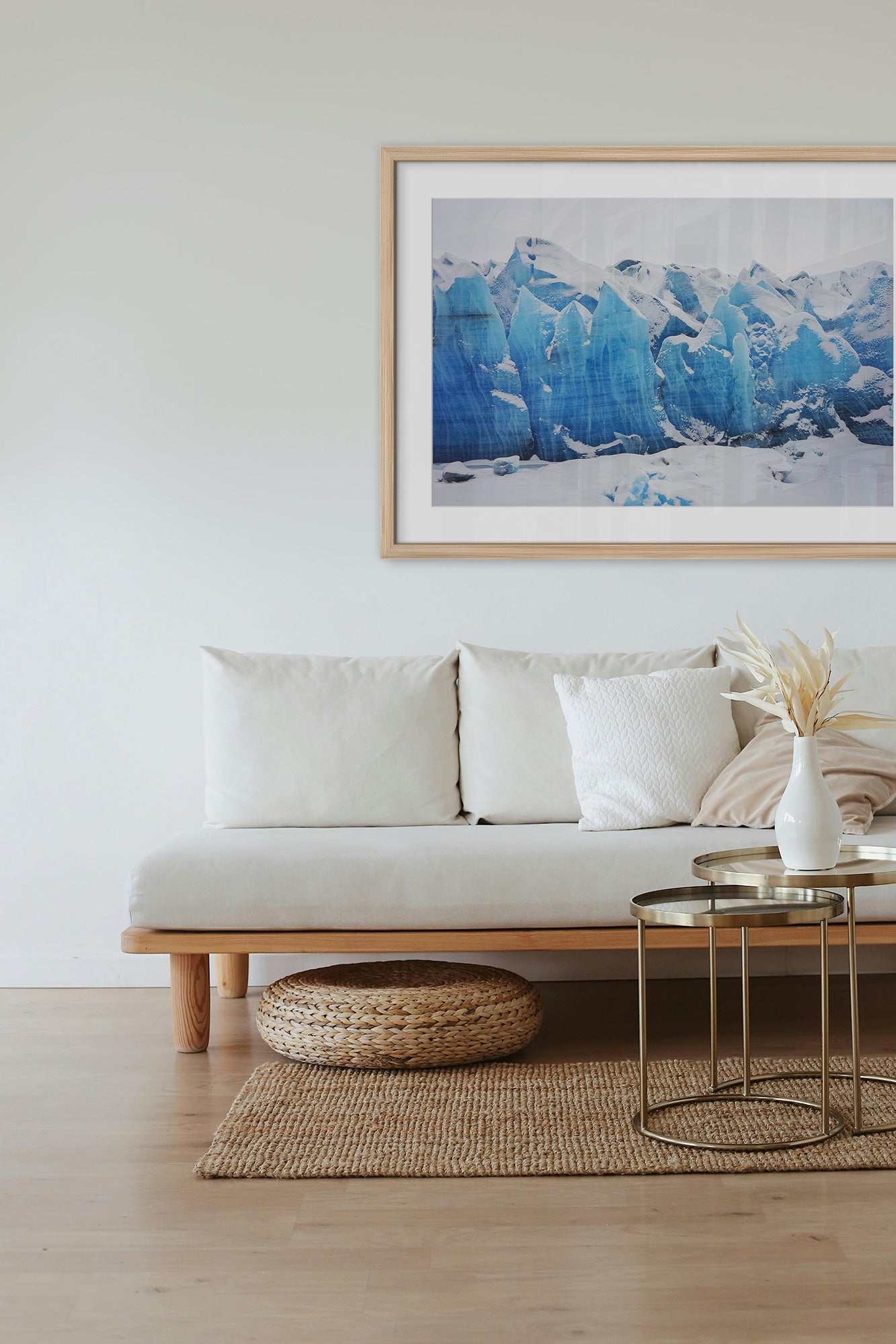 glacier print natural frame lifestyle