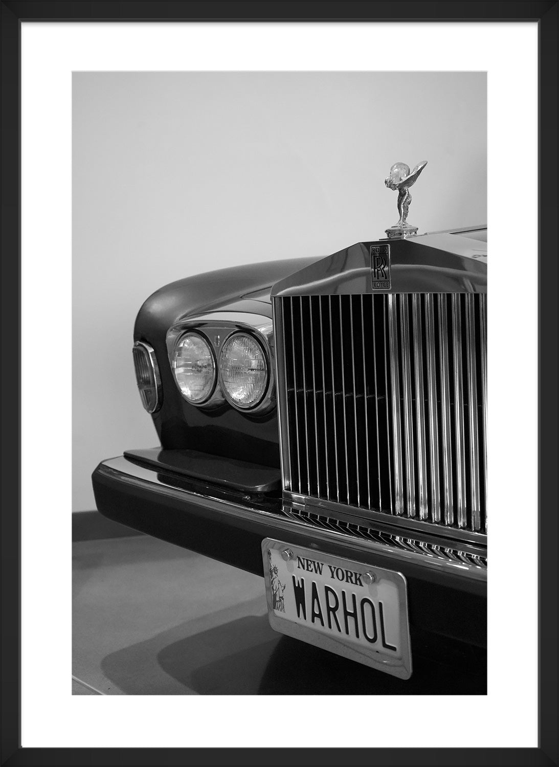 Warhol car print black frame