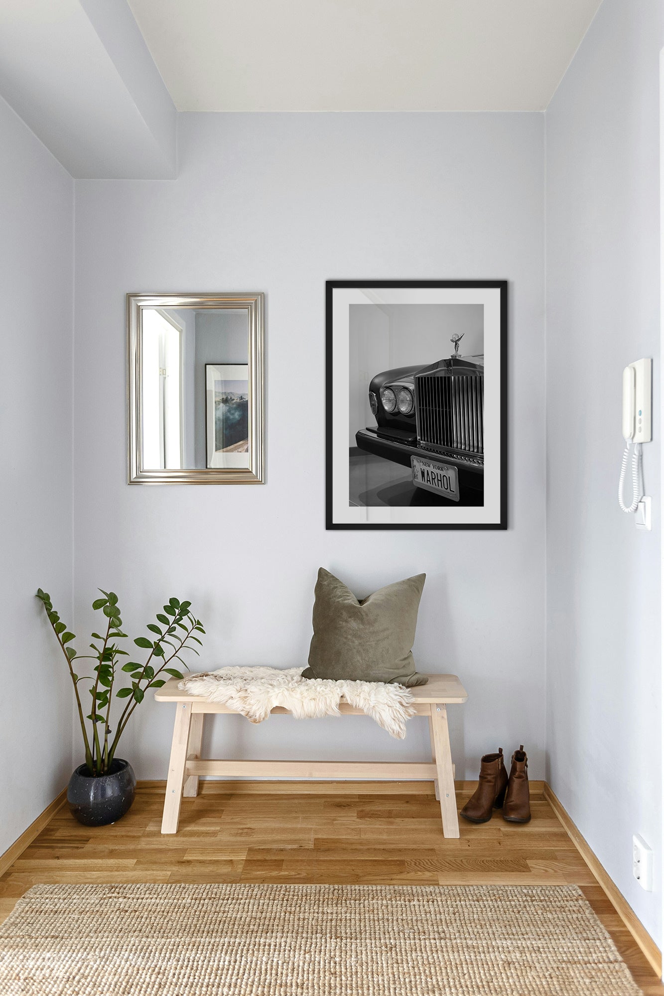Warhol car print black frame lifestyle