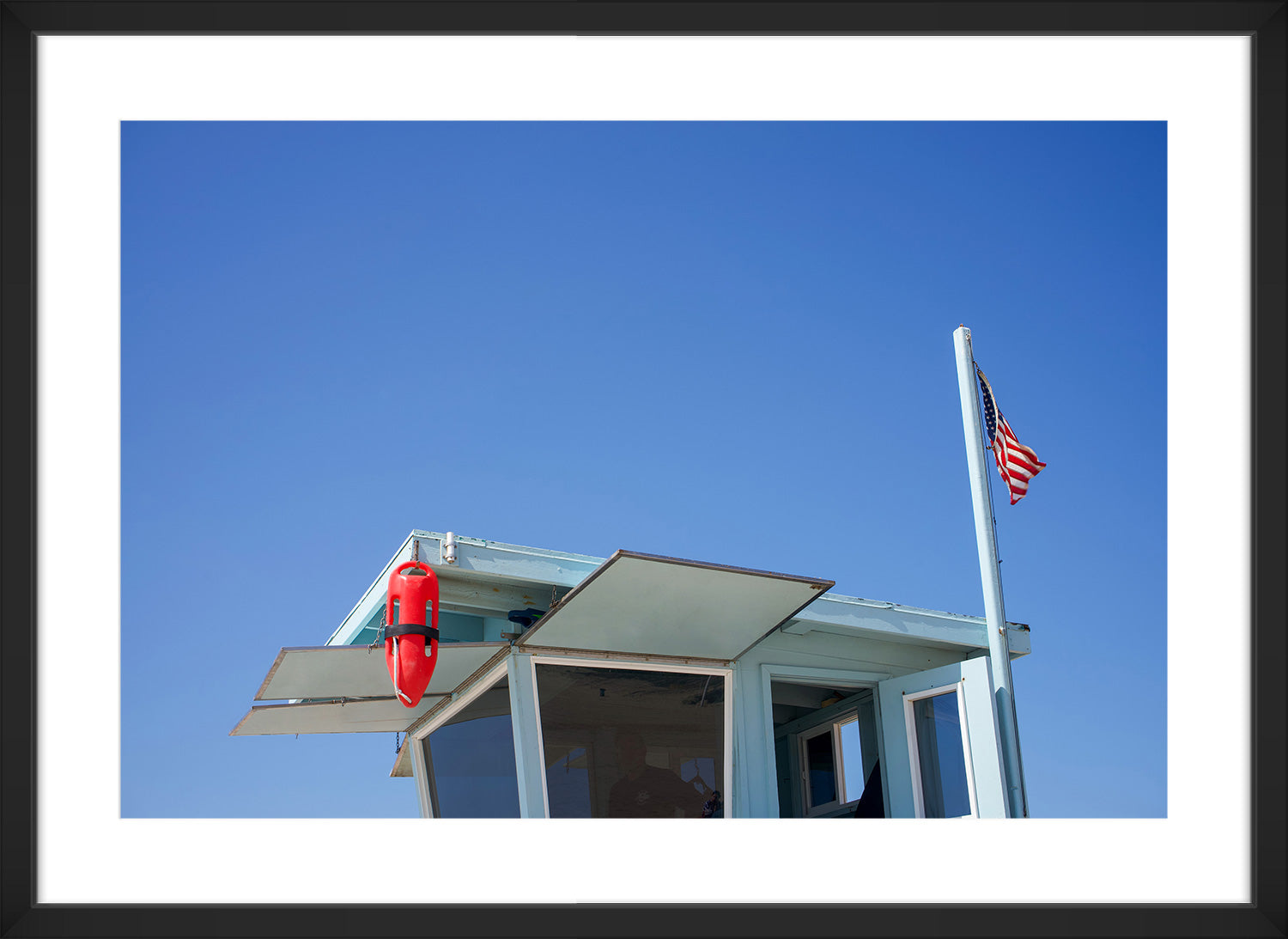 lifeguard stand black print