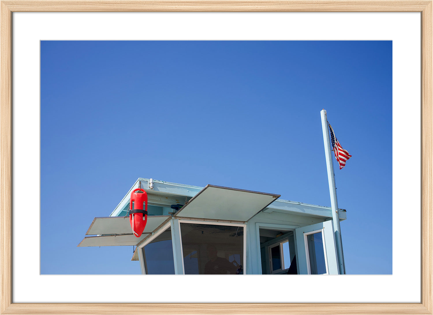 lifeguard stand wood print