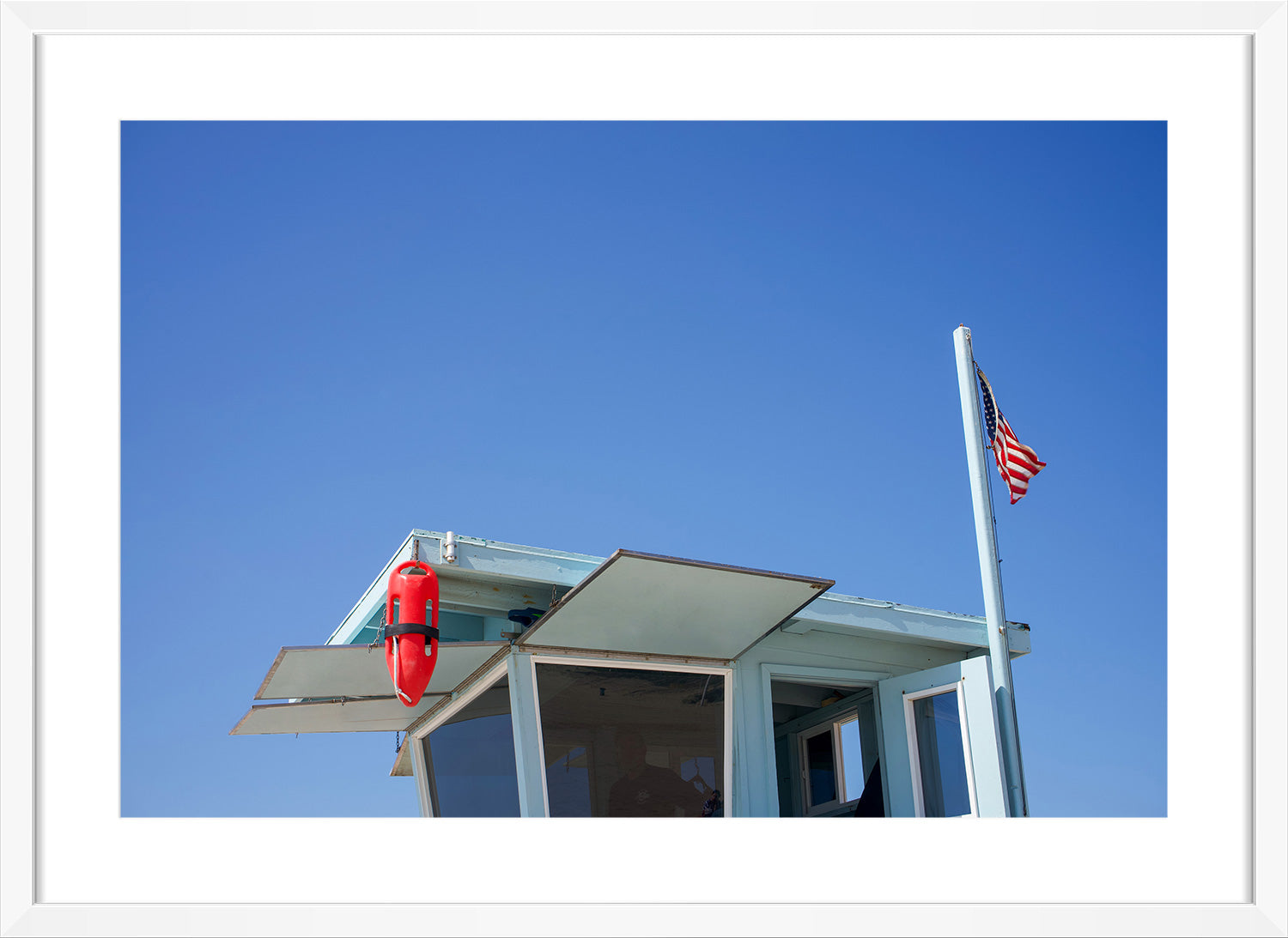 lifeguard stand white print