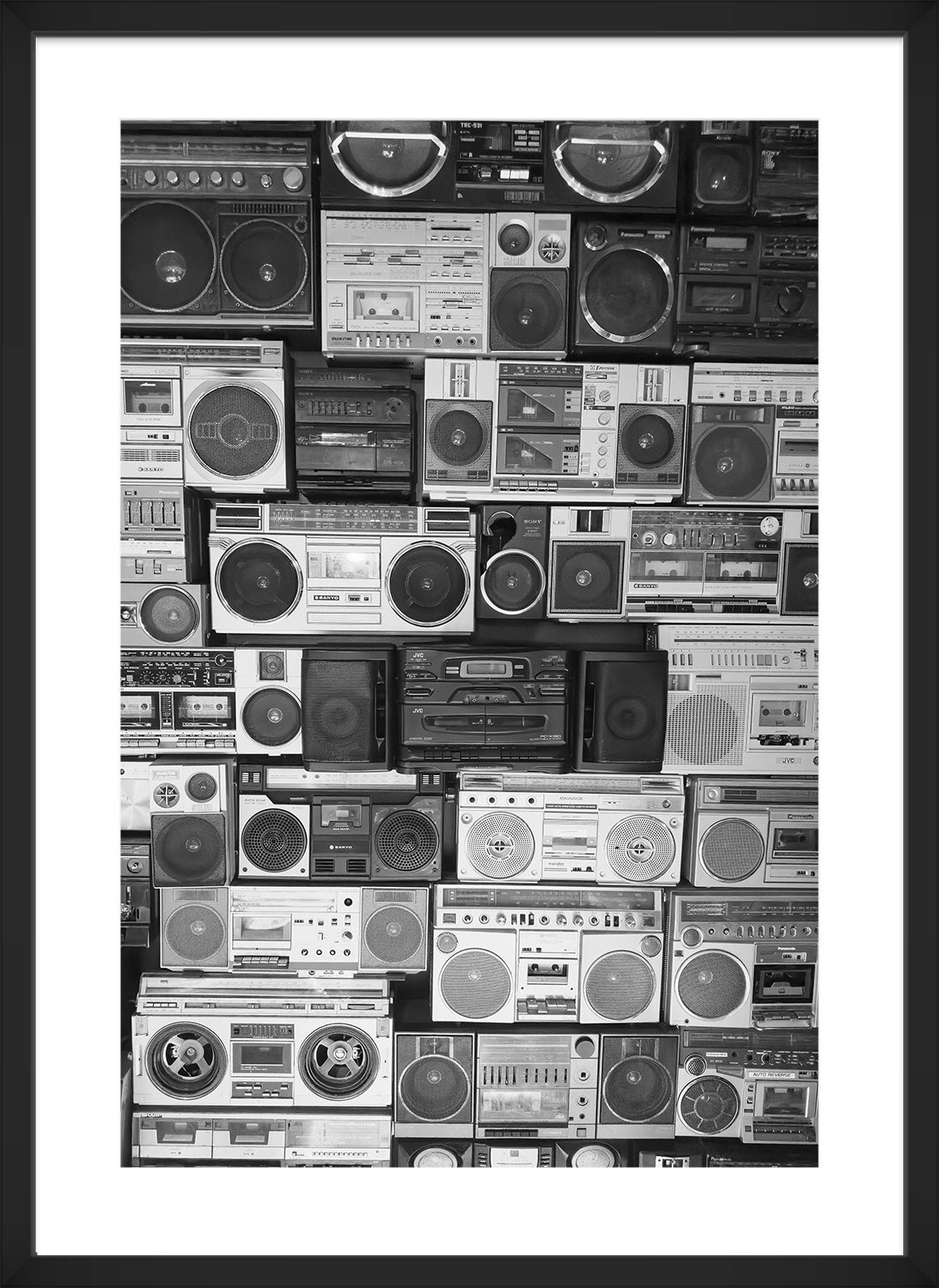 stereo print black frame