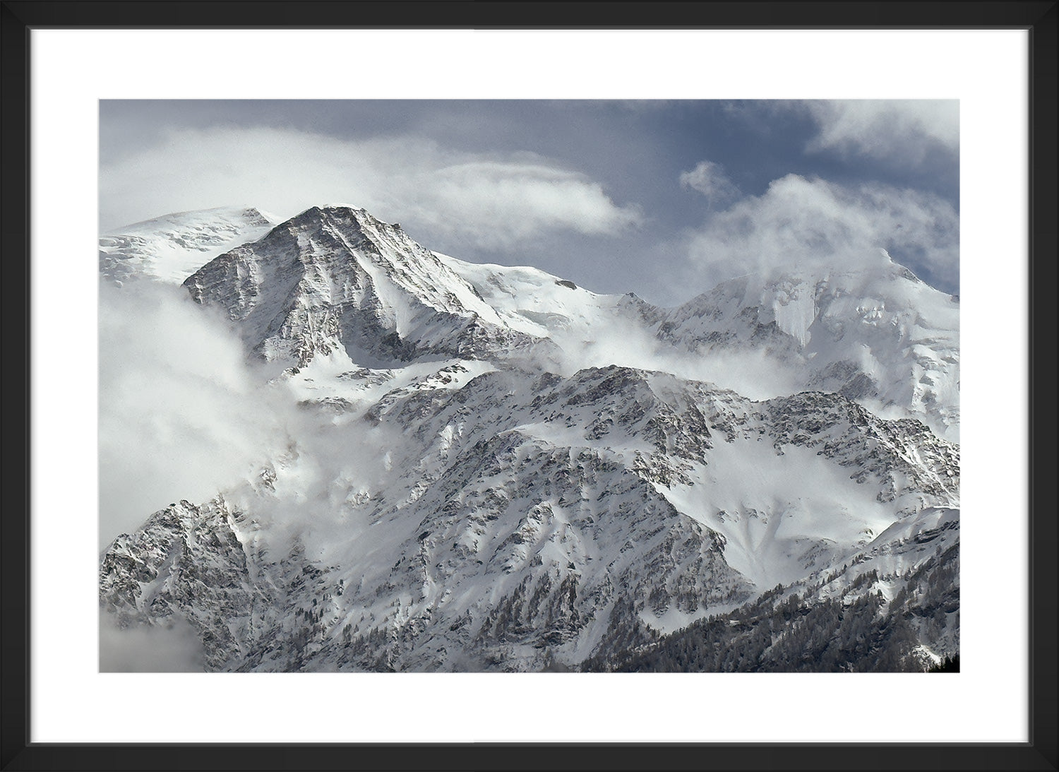 Chamonix print black frame