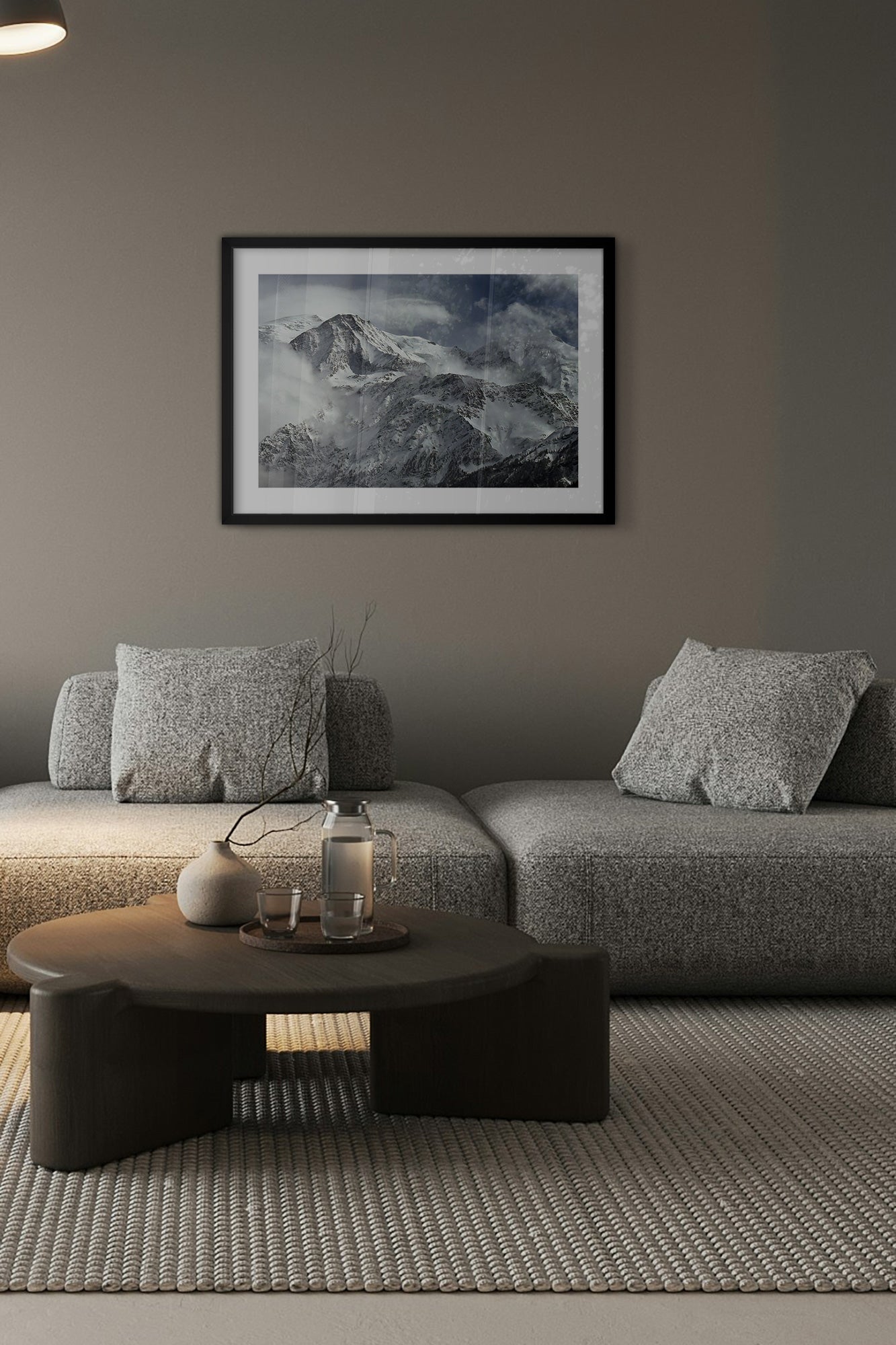 Chamonix print black frame lifestyle