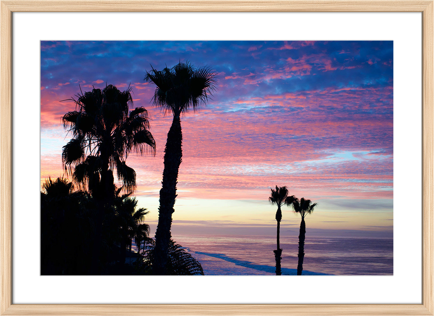 Santa Barbara print wood frame