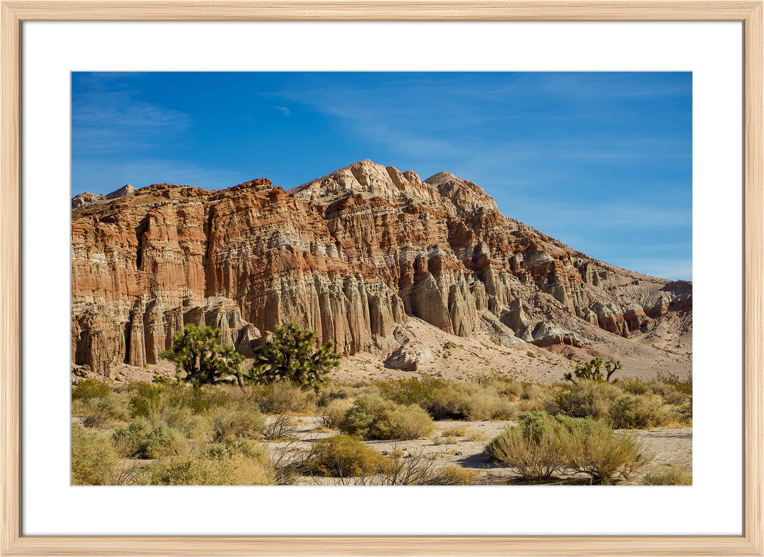 desert print wood frame