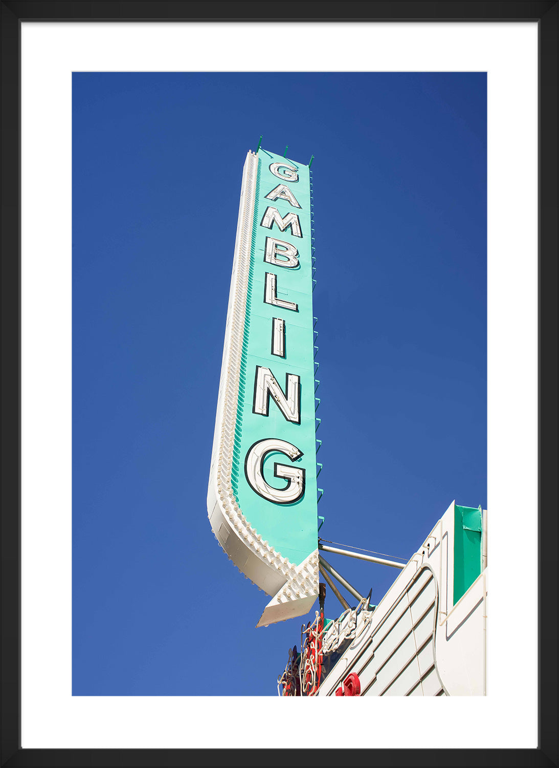 double down sign black frame