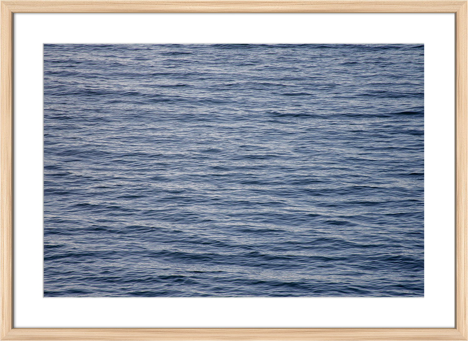 ocean print wood frame