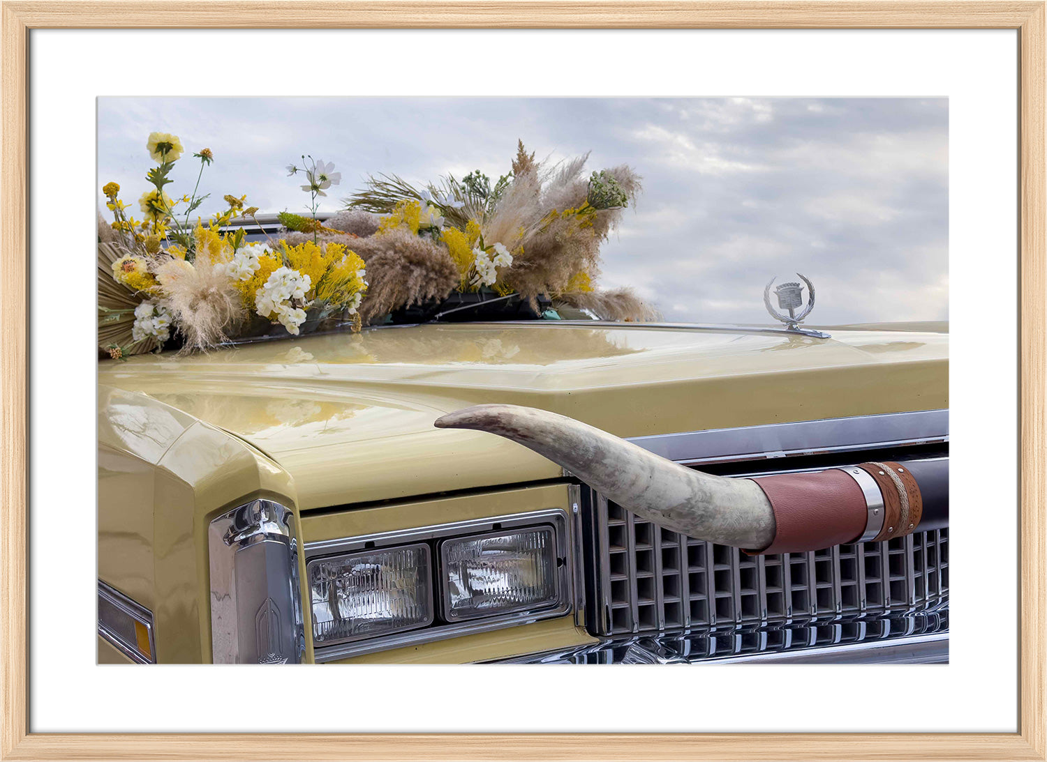 car print wood frame