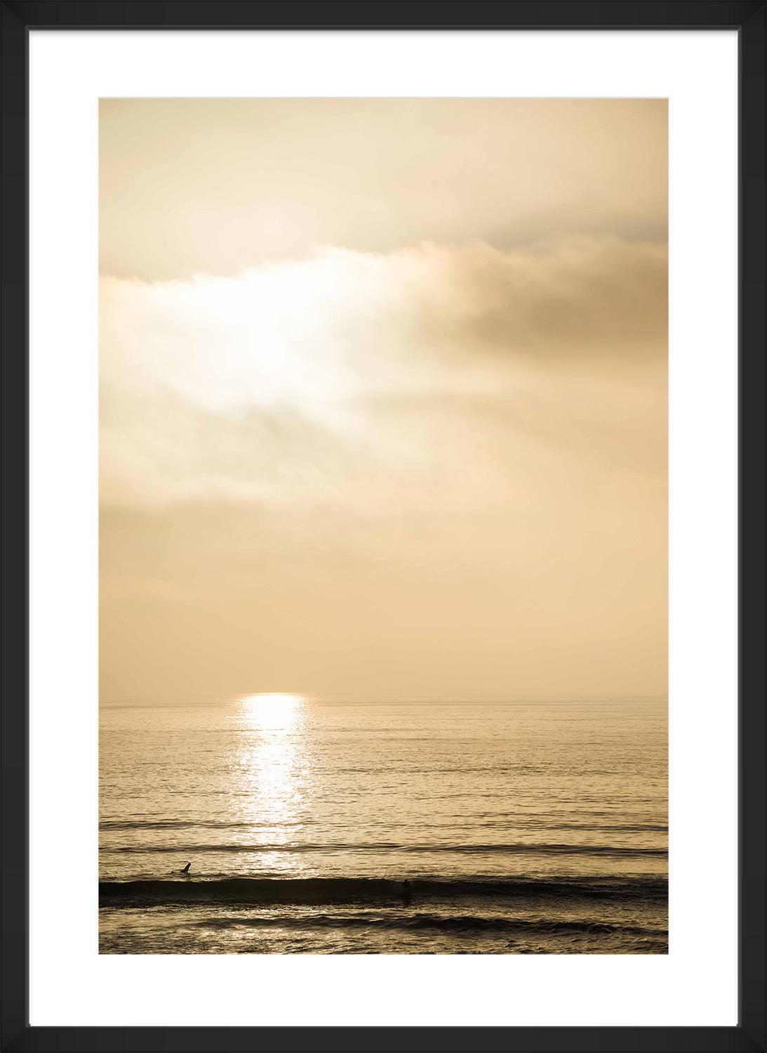 sunset black frame print