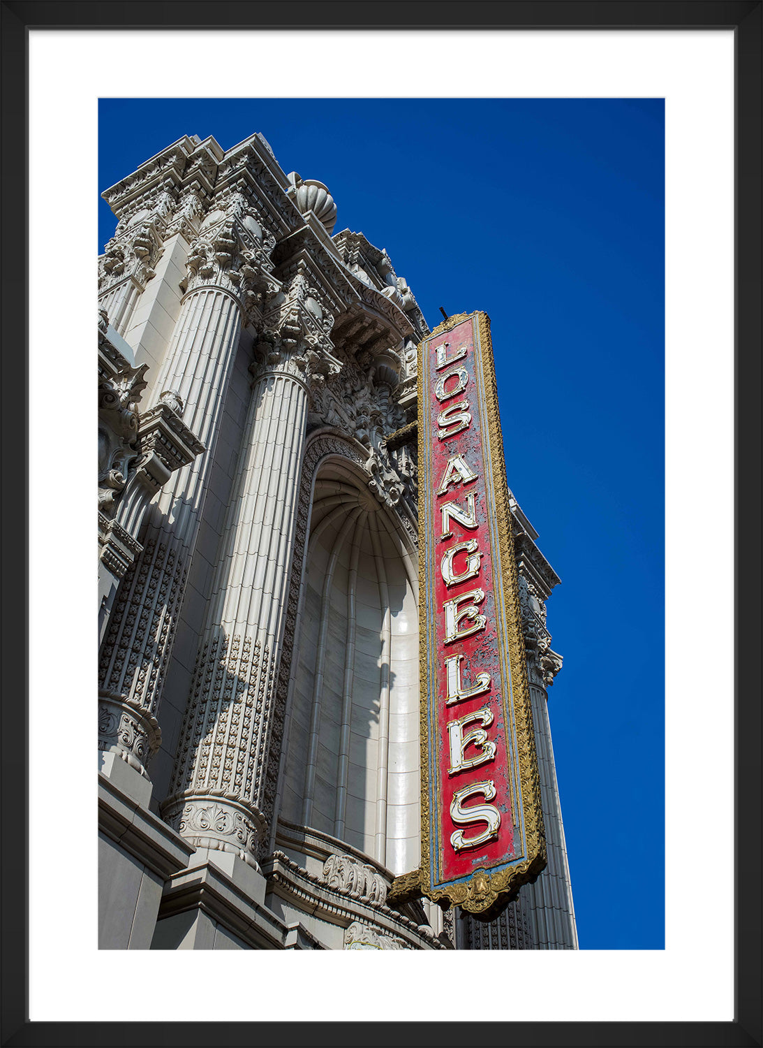 LA print black frame
