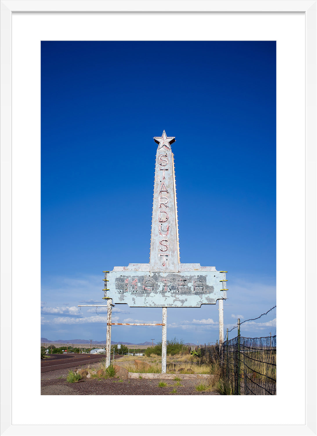 marfa stardust print white frame
