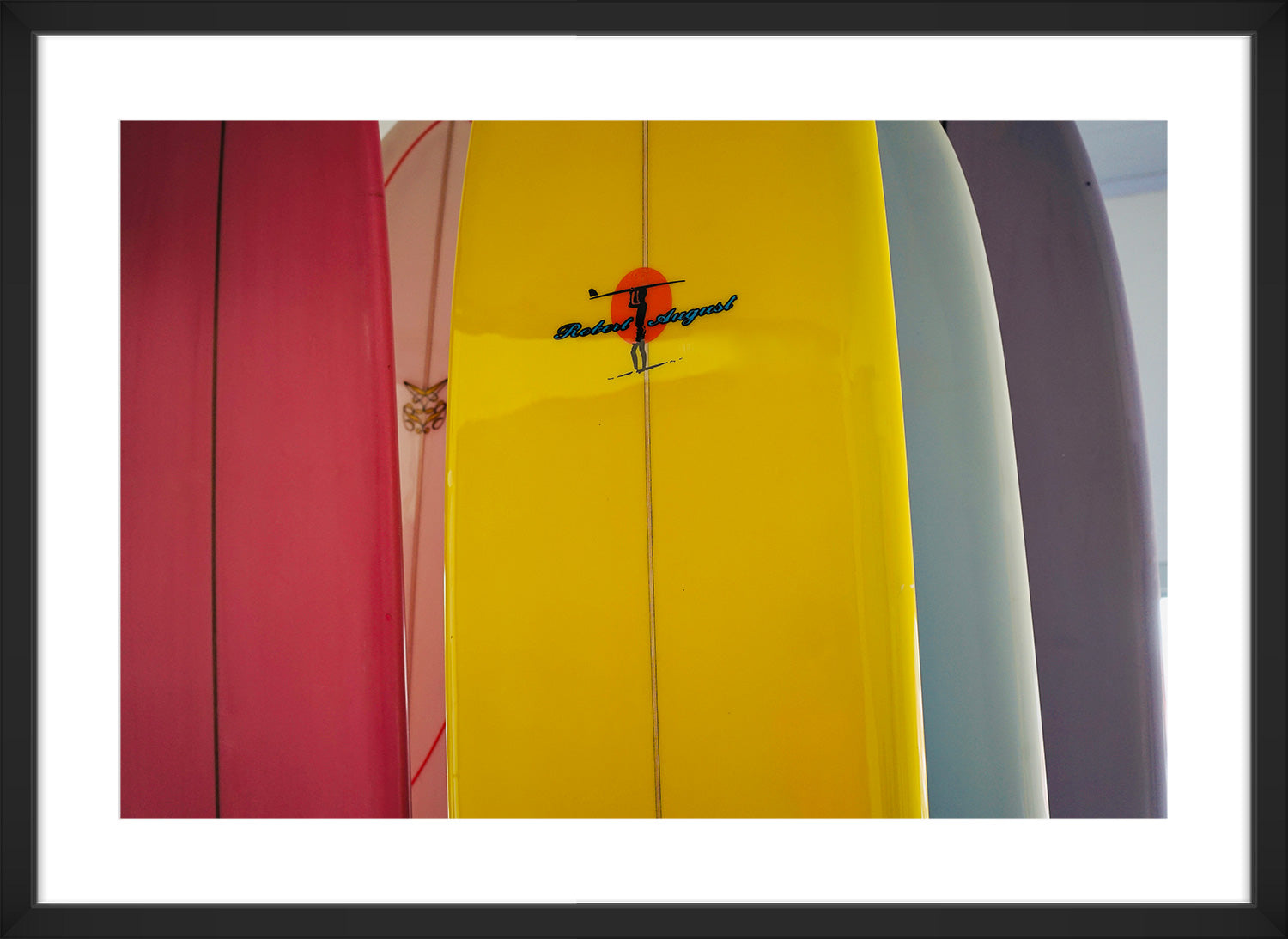 surfboard print black frame