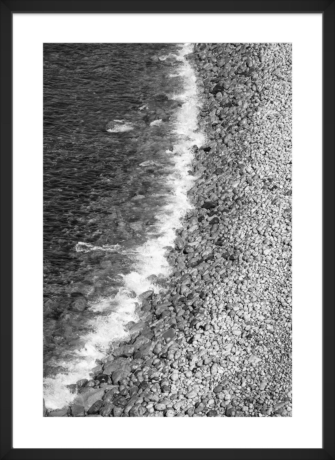 shoreline print black frame
