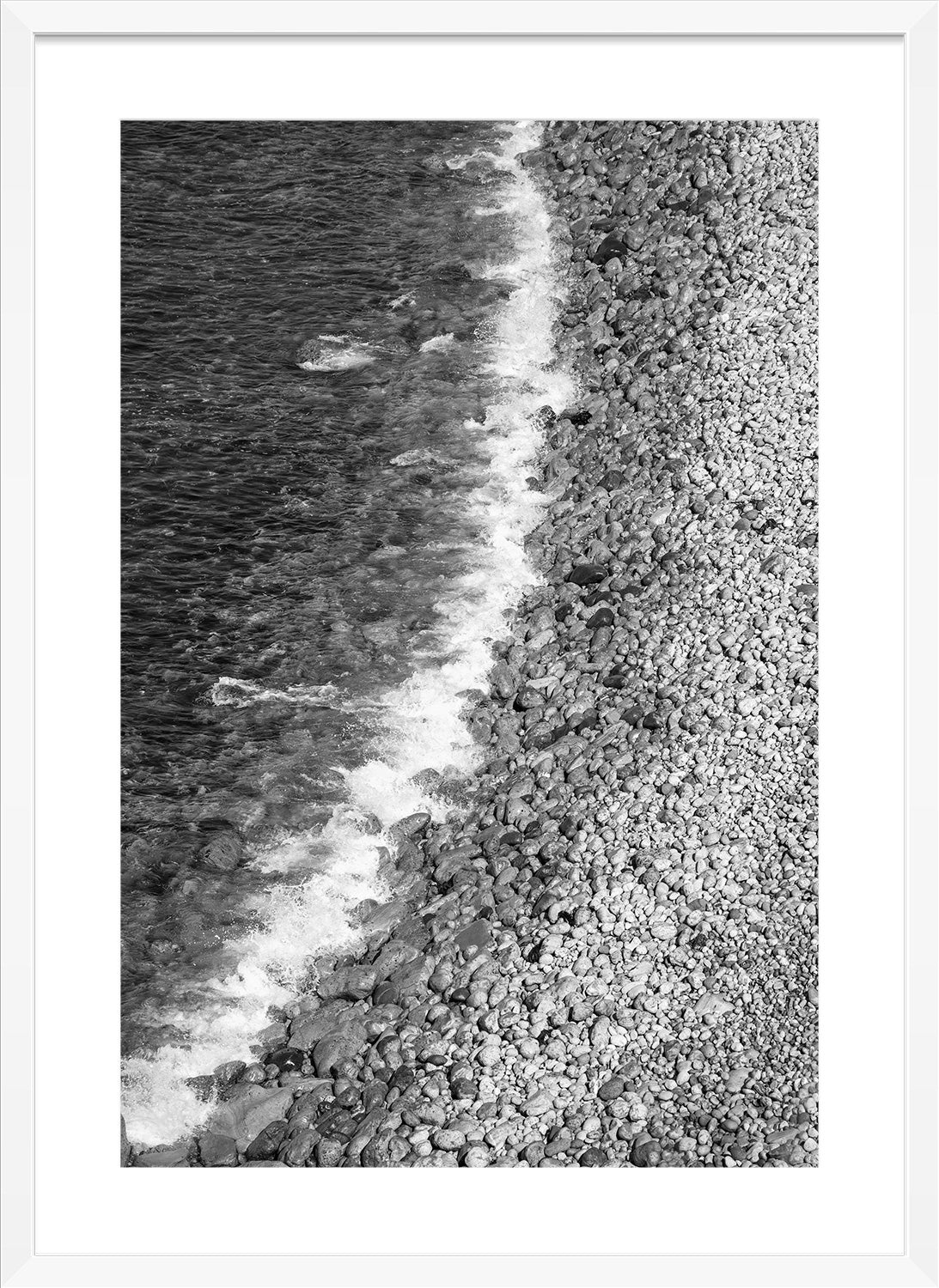 shoreline print white frame