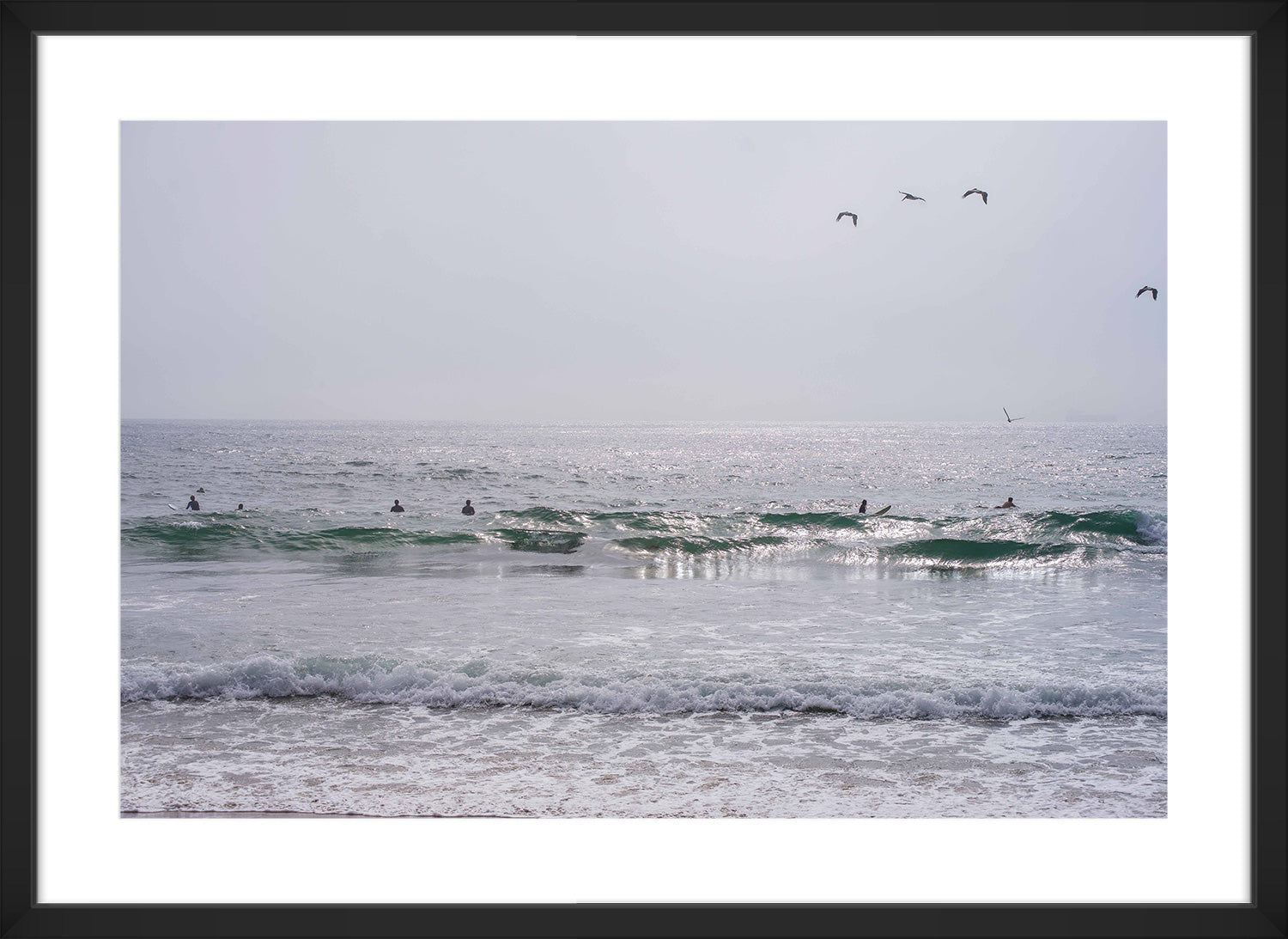 ocean print black frame