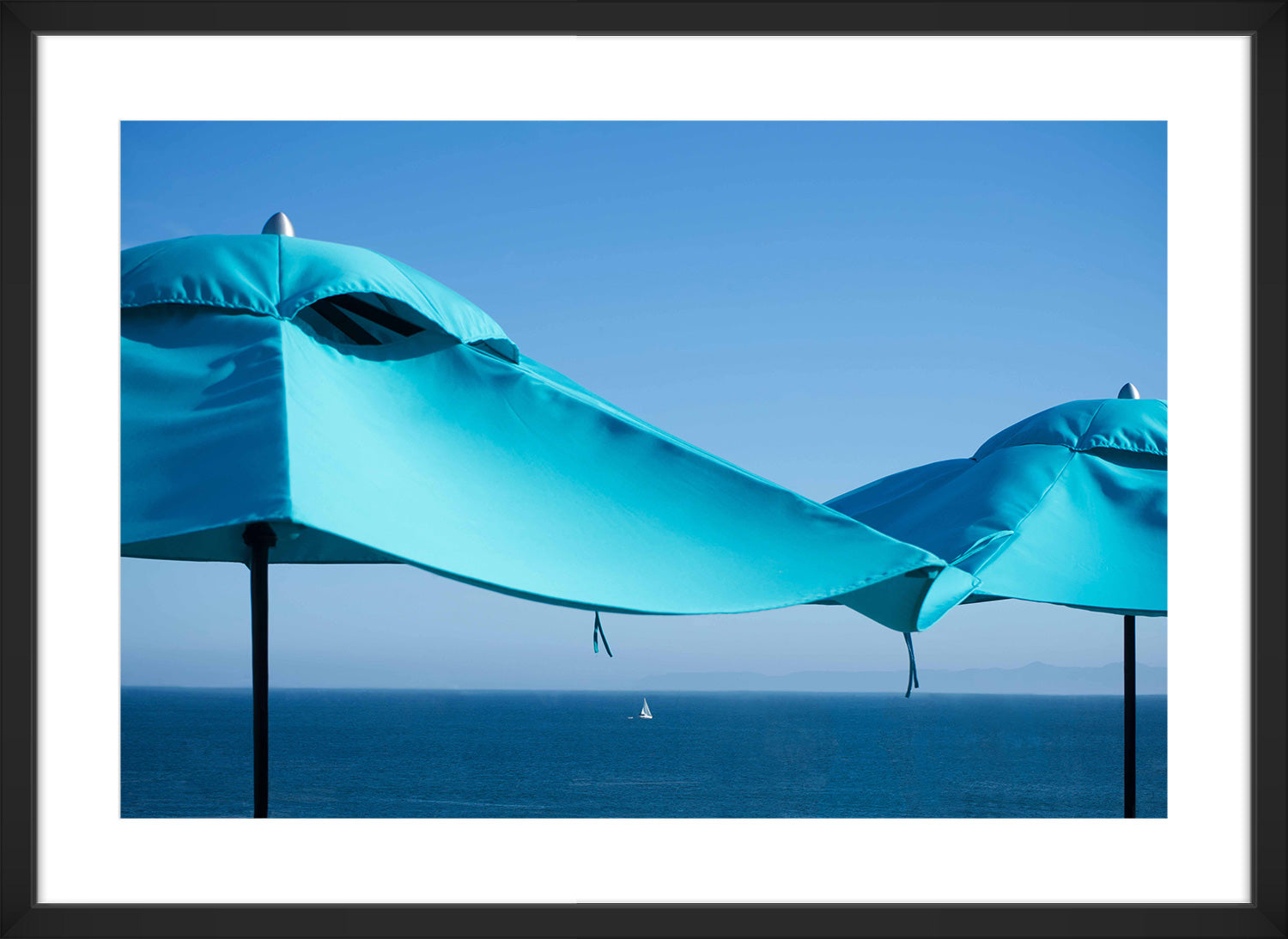 blue umbrella black frame print