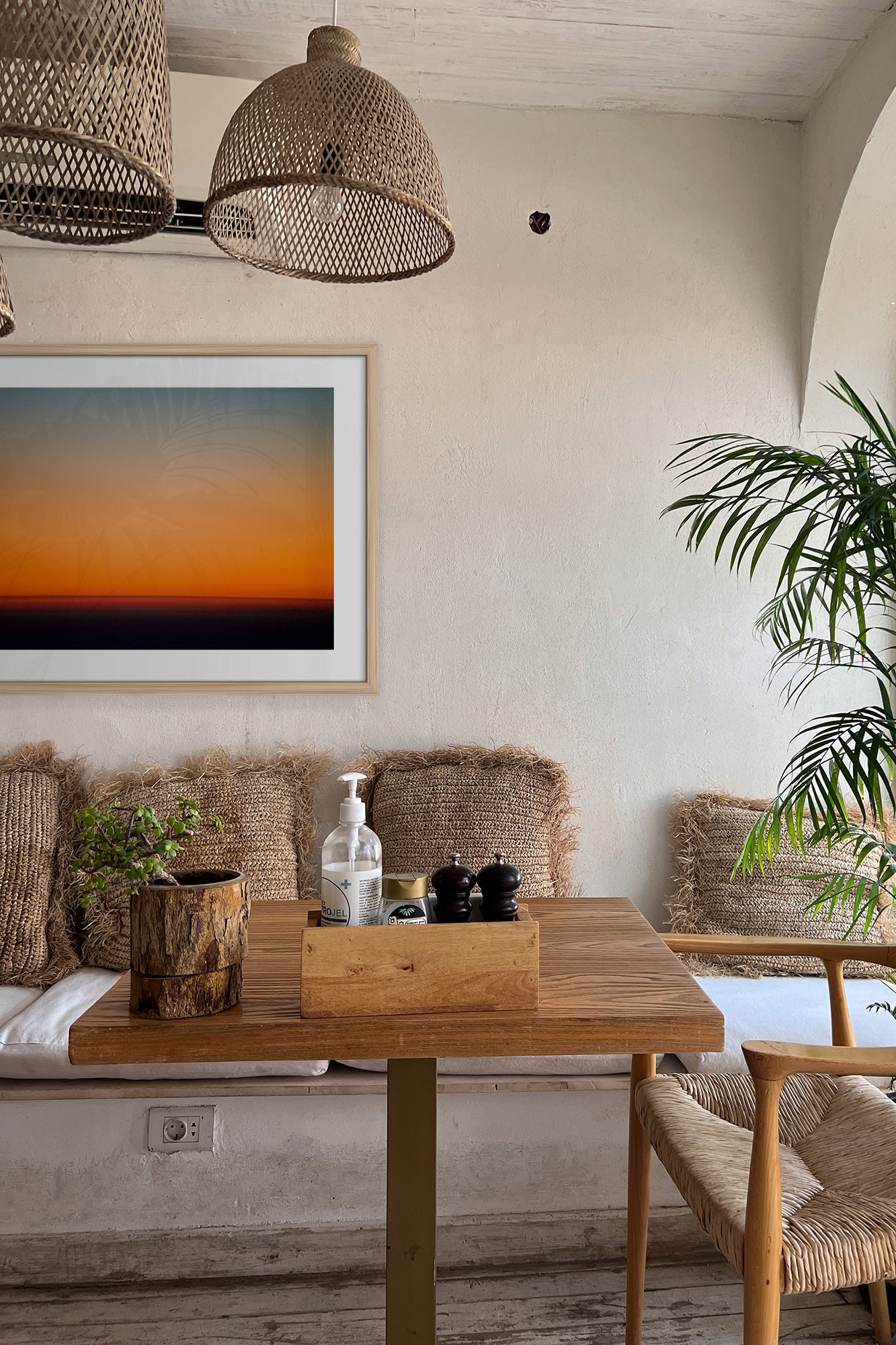sunset print natural frame lifestyle