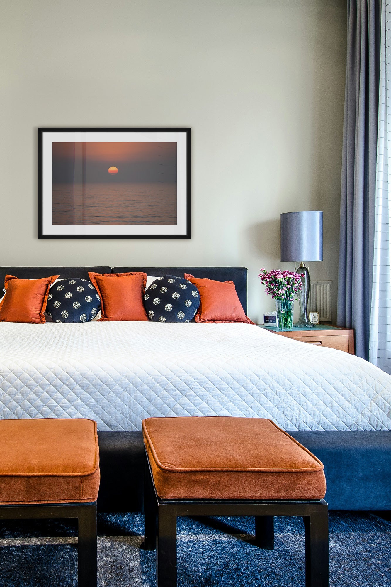 sunset print black frame lifestyle